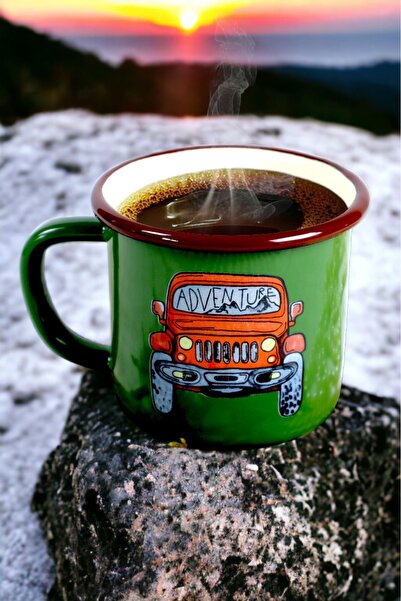 İnci Emaye Enamel Mug Cup Camp Camping Mug Cup Coffee