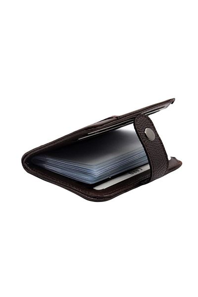 MKM MAN Letra--Leather Look Transparent Card Holder Wallet & Card Holder Standing Model