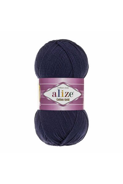 Alize Βαμβακερό Χρυσό 5 Τεμάχια 55% Βαμβάκι - 45% Ακρυλικό / 100 Gr - 330 M 58 Navy Blue