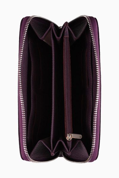 DAMY Purple Genuine Leather Women's Wallet - Card Holder Model 907