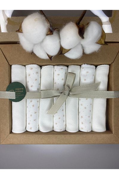Caramell Organic Baby Newborn 7 Pack Mouth Wipes 100% Cotton