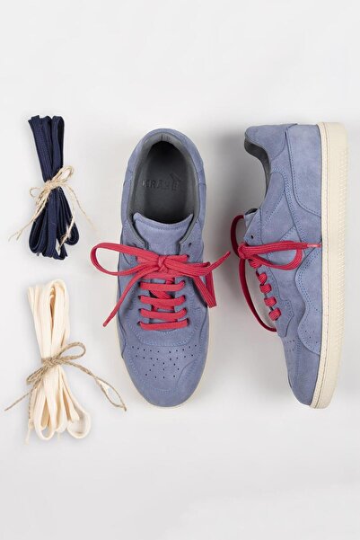 Krahe Zeus Чоловічі відкриті сині кросівки з натуральної шкіри - ручної робот...