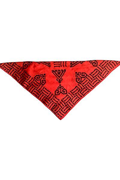 leillART Red Kadenes Patterned Cotton Women's Bandana