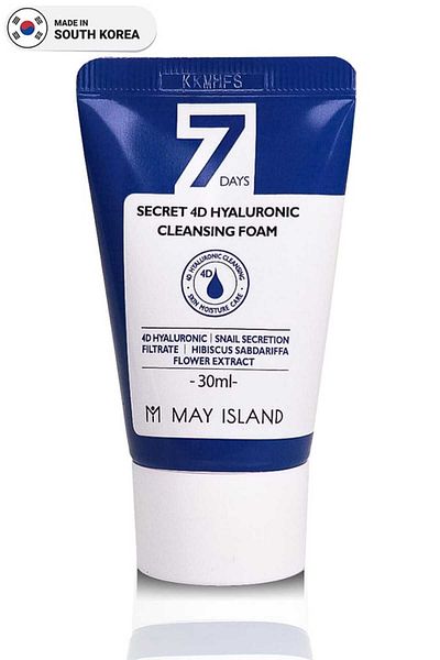 May Island 7Days Secret 4D Hyaluronic Korea - Moisturizing & Deep Cleansing Foam 30ml