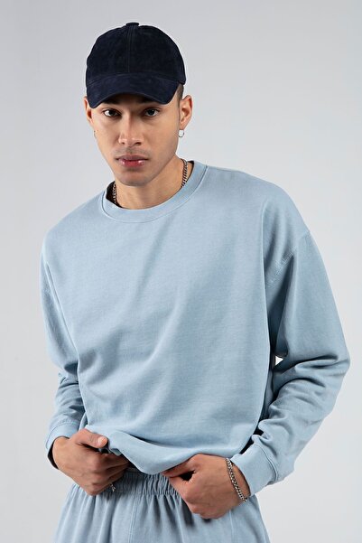 Yıkamalı/eskitme/soluk Efektli Basic Kalıp L Örme Sweatshirt| Eeu100278852-8852