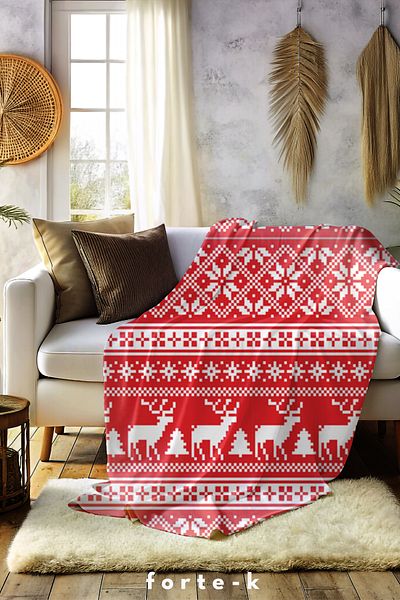 Fortek Home Digital Printed Fleece Blanket - Fleece Blanket - 130X160 cm