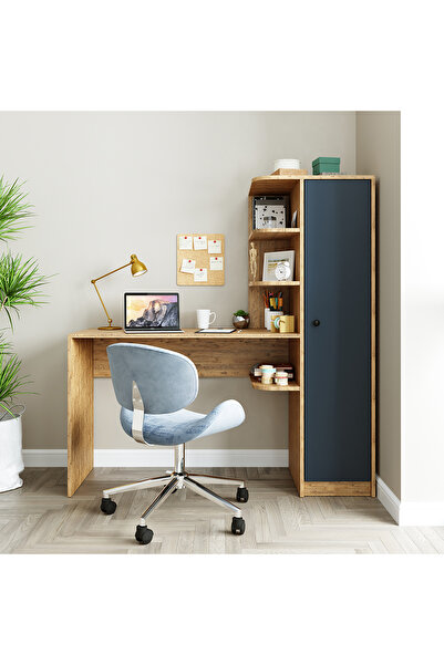 ROOMART ROMA RAFLI ÇALIŞMA MASASI , ÇALIŞMA OFİS MASASI SAĞ ATLANTİK ÇAM