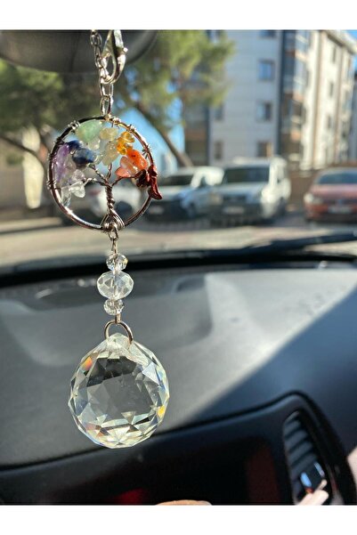 Genel Markalar Yeni Renkli Yaşam Çiçeği Kristal Suncatcher Araba Aksesuarı Di...