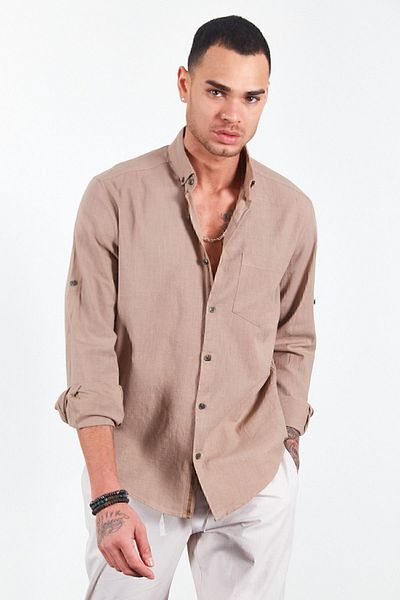Manche Men's Linen Shirt - Soil Wash, Effect Mj22s121537