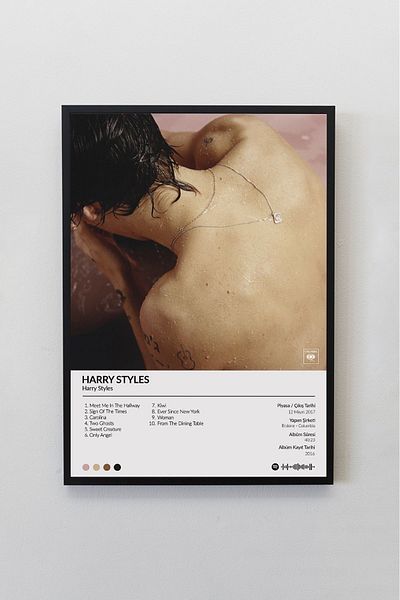 House Gorgeous Album Harry Styles Poster Spotify cu design album fără cadru