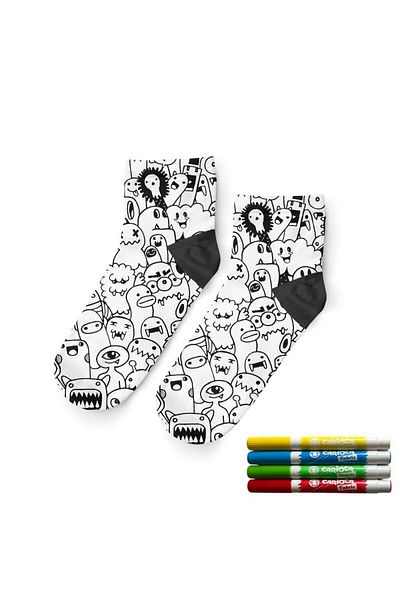 FARM ANİMALS Candy Kids Booties Socks - Painting Design