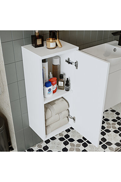 ROOMART Suntalam 70 X 25 Cm Banyo Boy Dolabı Mat Beyaz