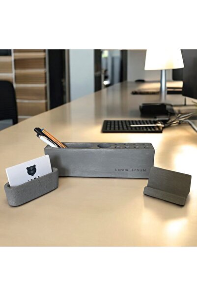 jomo tasarım Kişiselleştirilebilir Beton Kurumsal Kalemlik Seti