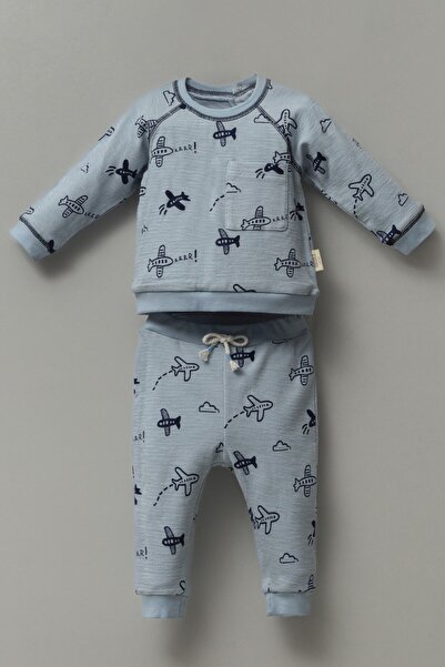 Necix's Uçaklı Uzun Kollu Bebek Pijama
