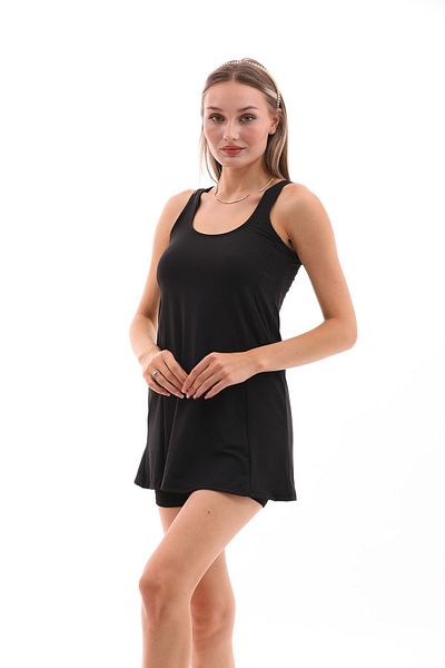 Mina Black Swimsuit with Shorts - Recovery Skirt
