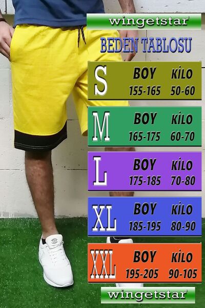 wingetstar Sarı Paça Dedaylı Şort