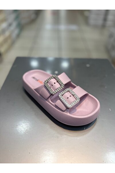 Akınal Bella شبشب نسائي يومي بإبزيم مزدوج مزين بالأحجار