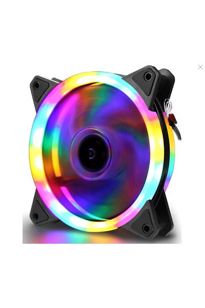 Osqar Molex Girişli Sessiz Renkli Fan 12cm Rainbow Kasa Fanı 120mm Fan