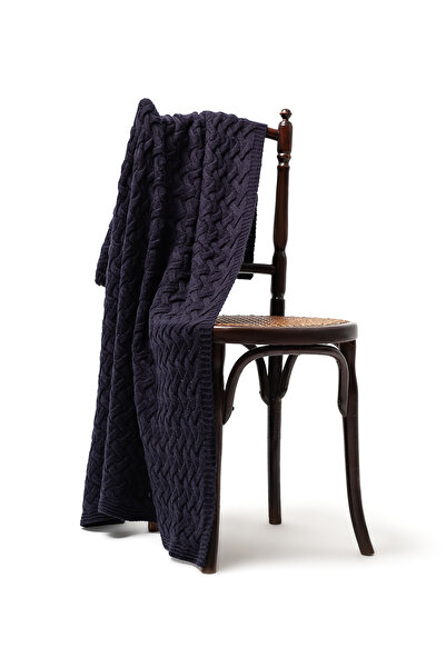 RTD&VLD Rtd & Vld الأزرق الداكن محبوك منقوشة مفهوم السنة الجديدة تريكو بطانية...