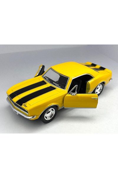 Kinsmart 1967 شيفروليه كامارو Z/28 (مخطط) - سحب قطرة 5 بوصة. سيارة موديل مرخصة، لعبة سيارة 1:37