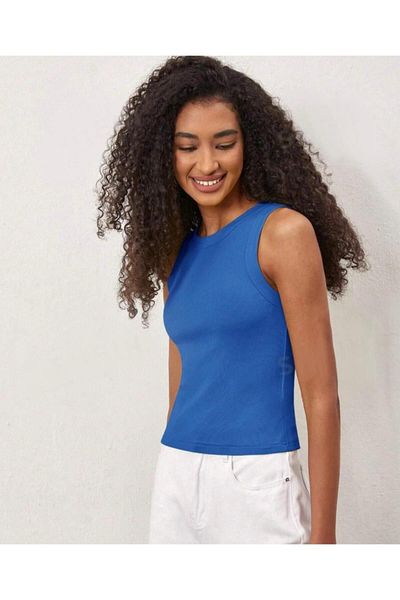 DryMod Women's 2 Pack Ribbed Halter Neck Knitted Undershirt T-Shirt