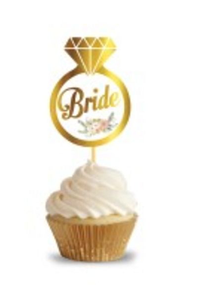 eğlencemarketi Toothpick Bride Foil Printed 10 Pieces