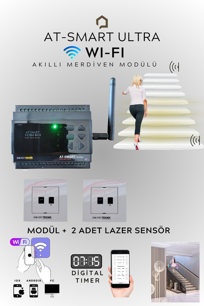 24 Channel AT-Smart Ultra WiFiSmart Ladder Module+2 Professional LASER SENSORS