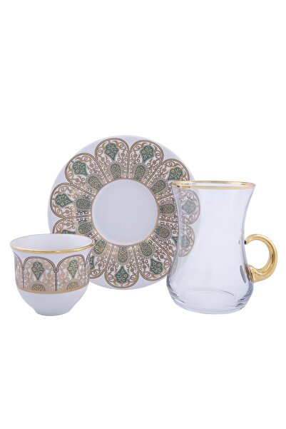 Decorium 18 Parça Kulplu Çay ve Mırra Takımı Hürrem M02028
