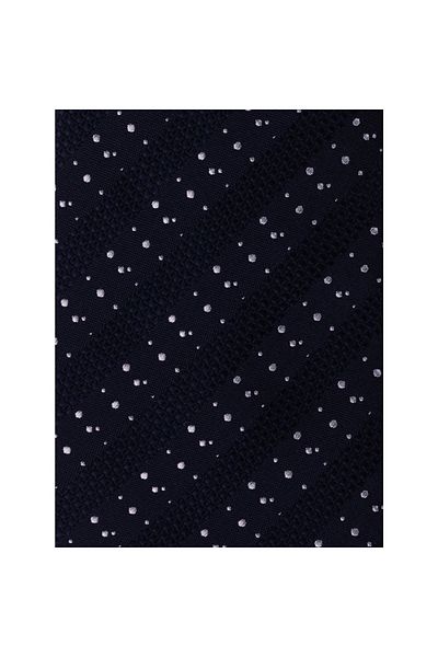 1001 Kravat Dark Navy Blue Tie with White Stripes - 8 cm Wide