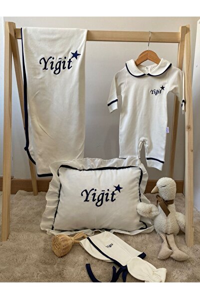 VolleM İsimli Hastane Çıkışı 5'Li Set  ( İsme Özel Tulum, Nakışlı Battaniye v...