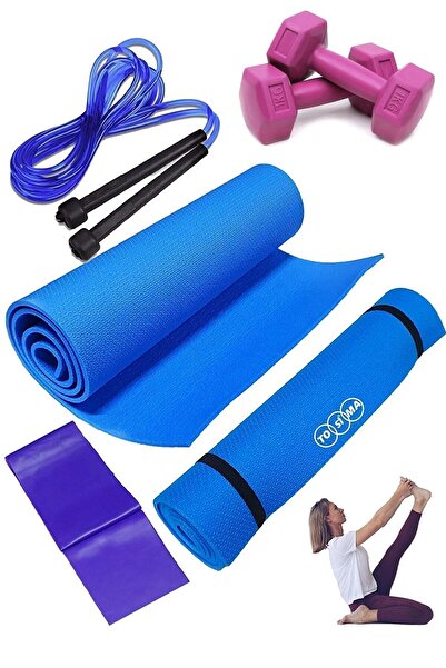 Tosima Set Pilates 4 bucăți Covoraș Pilates 1 Kg Set gantere Set Covoraș pent...