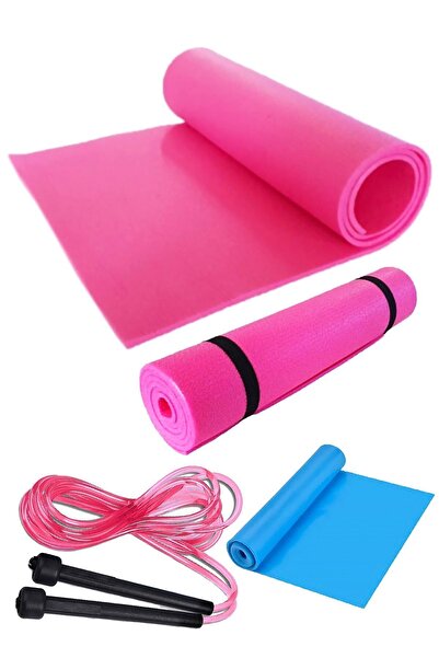 Glamonda Üçlü Pilates Seti Pilates Minderi Pilates Lastiği Ve Atlama Ipi Egze...