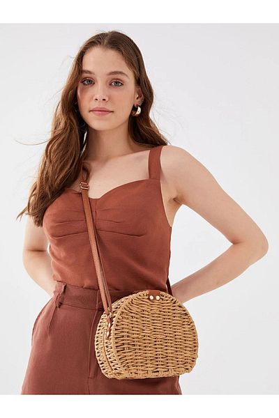 LC Waikiki Women's Straw Crossbody Bag - Lcw Accessories