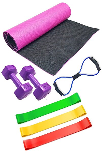 Tosima وسادة بيلاتيس مزدوجة الجوانب مقاس 1 سم، 3 قطع من المطاط المقاوم، مطاط ...