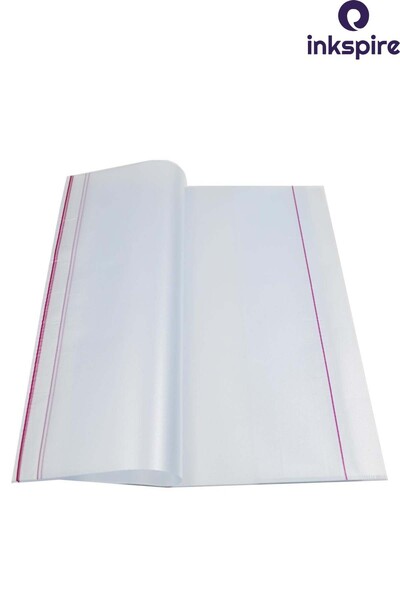 inkspire A4 White Transparent Notebook Cover - 15 Pieces Adjustable, Self-Adhesive Edge Notebook Cover
