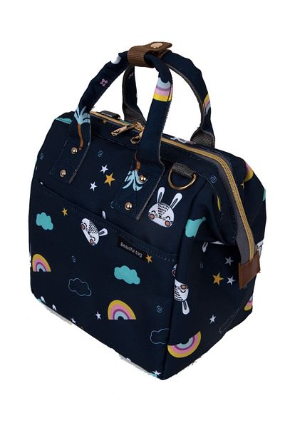 beautiful bag Термоизолирана водоустойчива термо чанта за носене на храна, кутия за обяд, тъмносиня