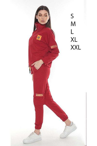 sportiness Women's Tracksuit Set - Half Zipper, Commando Pocket, Two Thread