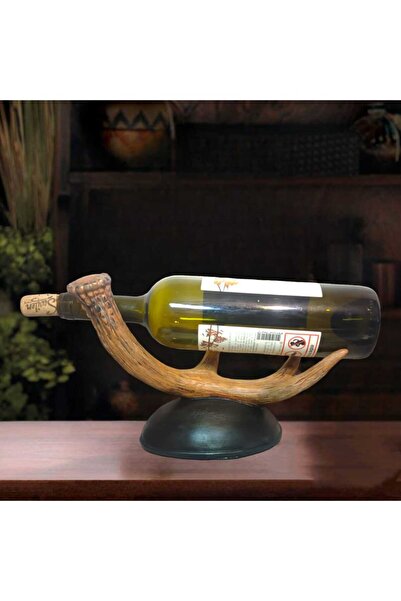 Dodemert Home Geyik Boynuzu Polyester Şişe Tutucu Biblo & Sunumluk
