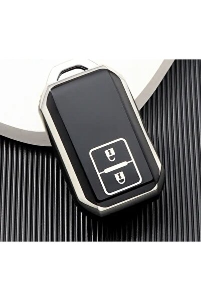 emii auto spare parts غطاء حماية لمفتاح سوزوكي سويفت فيتارا أسود/رمادي
