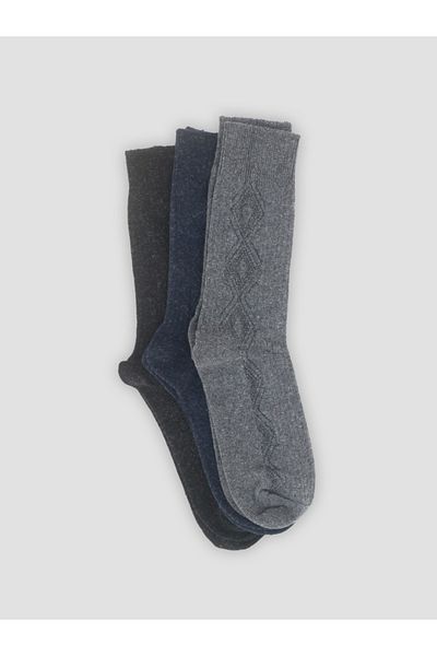 SockZoid Men's Wool Winter Socks - Set of 3