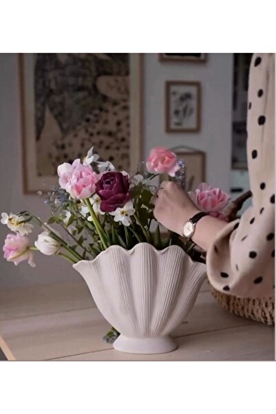 Şirin hobi atölyesi Seramik istiridye vazo