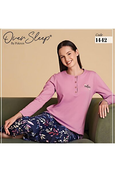 Over Sleep by Poleren KADIN UZUN KOL PİJAMA TAKIMI