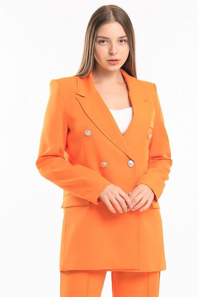 Sense Jachetă oversize din țesătură Hürrem cu căptușeală |   Ckt34236 Portocaliu