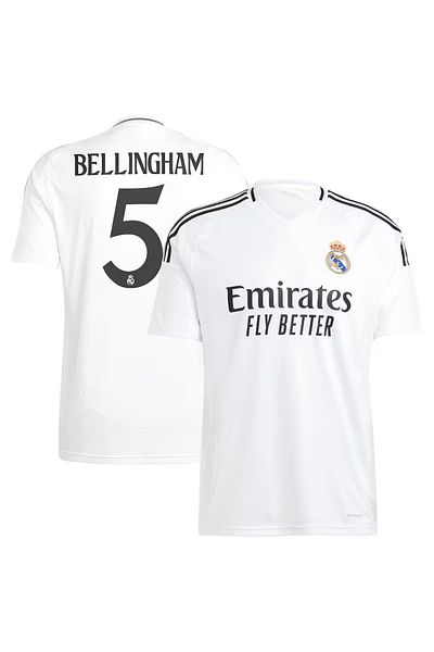 yenteks Bellingham 2024-25 Season White Short Sleeve Football Uniform - Reall.Madrid. Sys3437