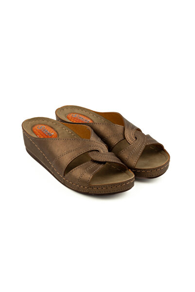 POLOMİA Ορθοπεδικές άνετες παντόφλες σπιτιού με χοντρή σόλα Cross Stripe Gel - Mila