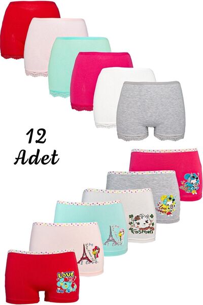 bejamonti chocolate baby kids طقم بوكسر بناتي مكون من 12 قطعة من القطن الممشط...