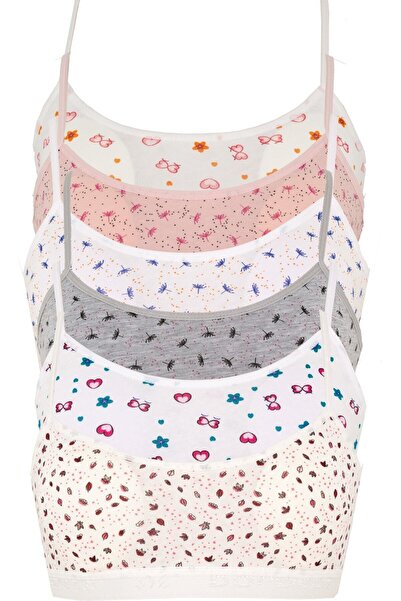 jilly jo Pack of 6 - Patterned Bustier with Straps and Pads