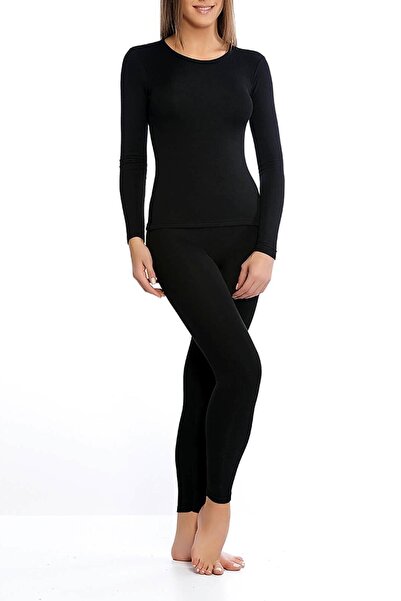 bejamonti chocolate baby kids Μαύρο Thermal μακρυμάνικο γυναικείο σετ