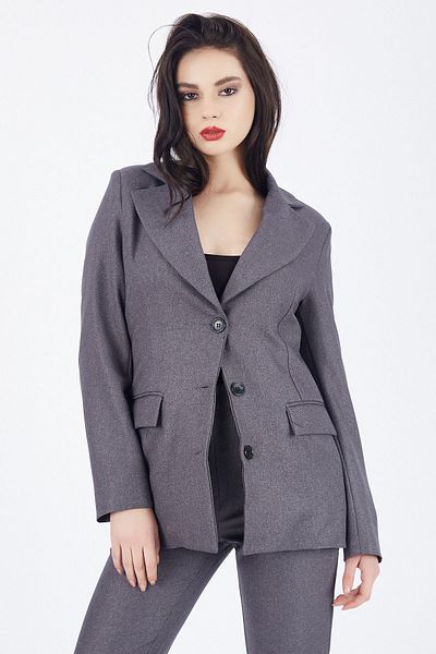 Sense Buttoned Lined Jacket |   Ckt32978 Gray