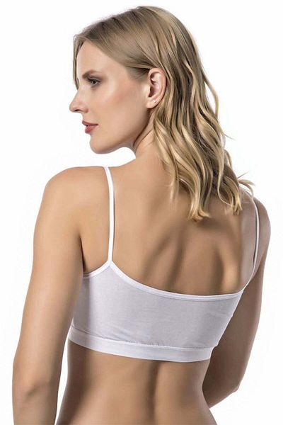 Momslab New Season Kota White Padded Women's Bustier with Rope Strap